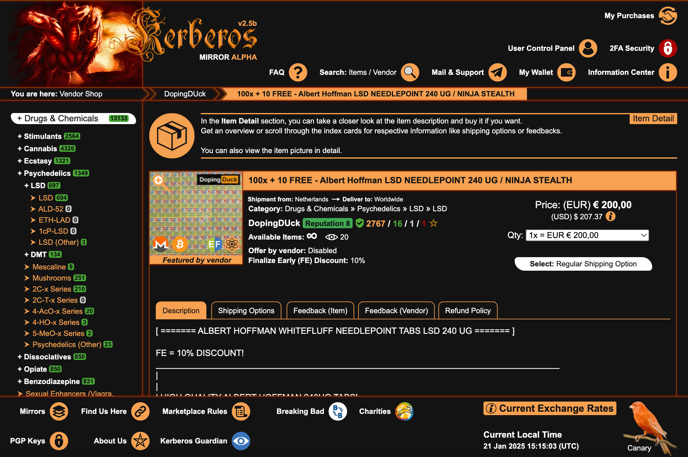 Kerberos Darknet - support